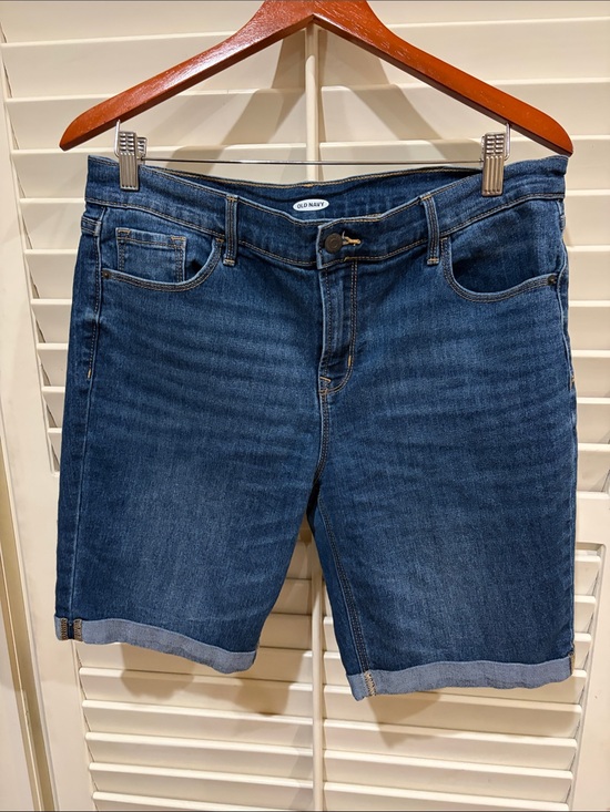 Old Navy Pants - Old Navy Dark Blue Denim Women's Roll-Cuff Shorts